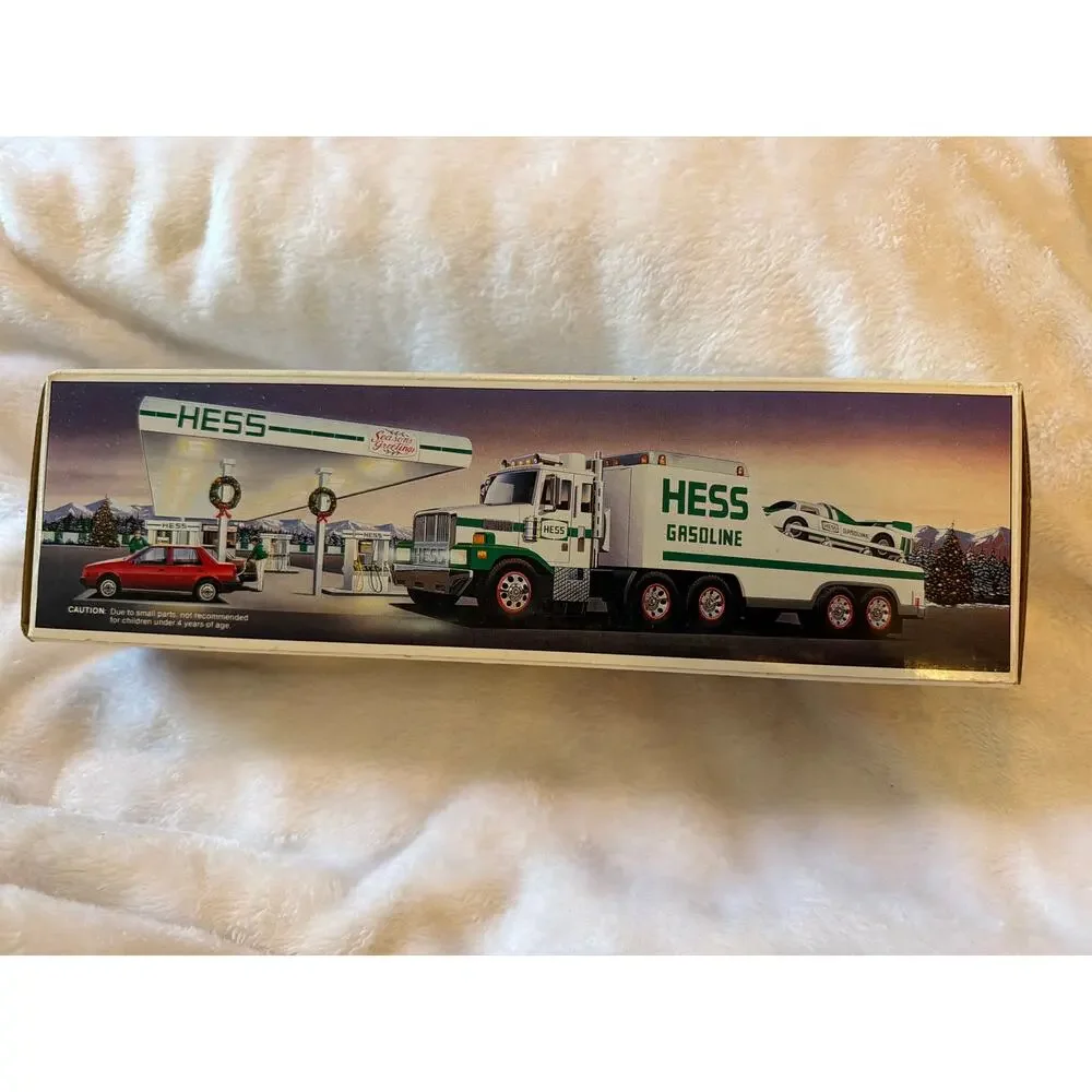 Vintage 1988 Hess Toy Truck & Racer Gasoline Transport Original Box NIB